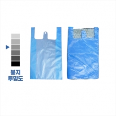 손잡이 비닐봉지 시장봉투 026-3호 (청백) 1봉/70장
