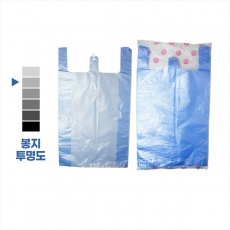 손잡이 비닐봉지 시장봉투 019-4호 (청백) 1봉/100장