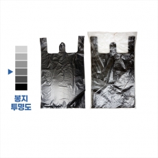 손잡이 비닐봉지 시장봉투 017-3호 (검정) 1봉/100장