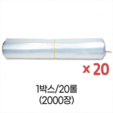 업소용 덕용 투명위생백 PE봉투-7호 (38x49) 박스/20롤/2000장