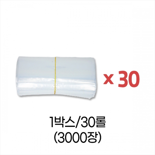 업소용 덕용 투명지퍼백-6호 (18x23) 박스/30롤/3000장
