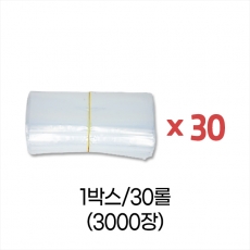 업소용 덕용 투명지퍼백-6호 (18x23) 박스/30롤/3000장