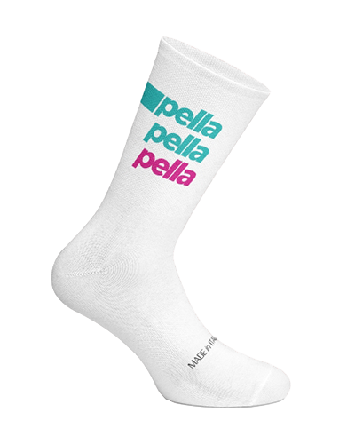 SOCKS WHITE NEW BLUE LOGO