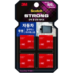 CLT33 스카치 강력 블랙박스 하이패스용 투명 폼 양면테이프 3cm X 3cm