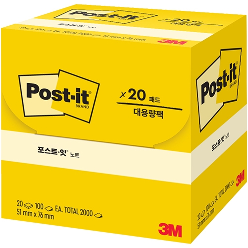 포스트잇 노트 대용량팩 656-20ASST (51 X 76mm/20패드) 포스트잇 노트 대용량팩 656-20ASST (51 X 76mm/20패드)