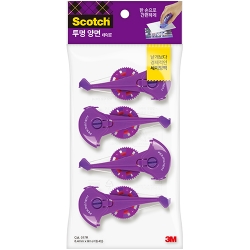 017R 스카치 투명 양면 테이프 리필 세이빙팩 (리필 4개)