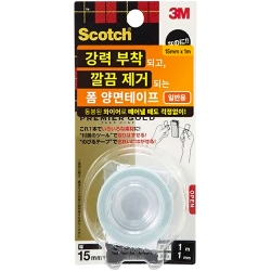 KRG-15 스카치 강력부착 깔끔제거 폼 양면 테이프 15mm X 1m (일반용)