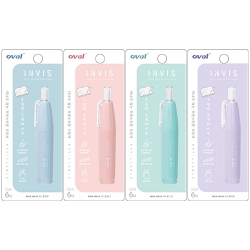 오발 크림색 수정테이프 인비스 시리즈 MQR-506/B (5mm X 6M)