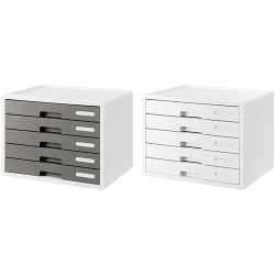 칼라 캐비넷 와이드 5단