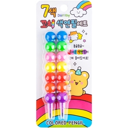 1000 7색 꼬치 색연필 세트