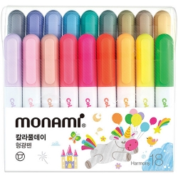 NEW 칼라풀데이 형광펜 18색 세트 (하모니)