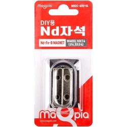 DIY용 ND자석 접시나사형 사각 40mm X 10mm X 4T (2개입) MNDS-4010-04