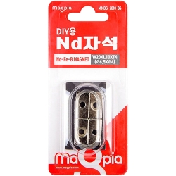 DIY용 ND자석 접시나사형 사각 20mm X 10mm X 4T (4개입) MNDS-2010-04