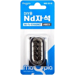 DIY용 ND자석 원형 8mm X 3T (12개입) MND-08-03