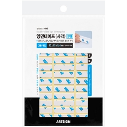 3646 폼 양면테이프 사각 (35mm X 10mm/36개입)