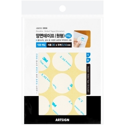 0056 부직포 양면테이프 원형 (30mm/18개입)