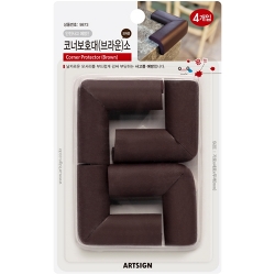 9873 코너 보호대 소 (브라운/4개입)