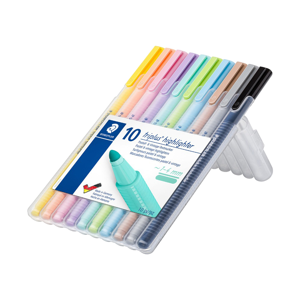 트리플러스 텍스트서퍼 형광펜 파스텔 10색 세트 362CSB10