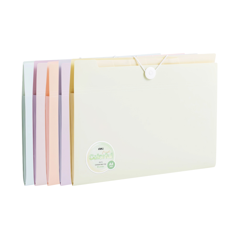 A4 마카롱 8분류 아코디언 파일 F615