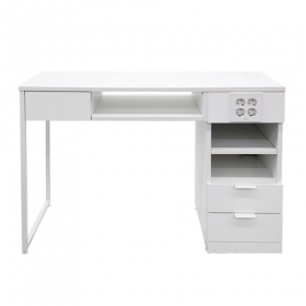 [디엔] 1인 테이블W1050고급 무광 패트유리상판 포함