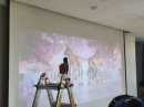 수업용 빔프로젝터 - 광명 **초등학교 로리 RU-600UST 단초점레이저빔프로젝터와 180인치 전동스크린 설치후기  