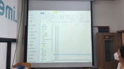 교육용 빔프로젝터 설치 - 캐논 LP-X4000 빔프로젝터 서울 라임일글리쉬 학원 설치