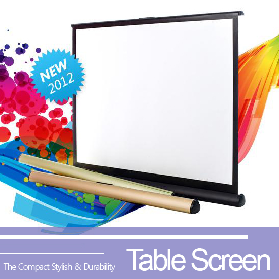 엑스젠 50인치 유압식 미니 테이블 스크린