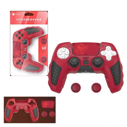 PS5 듀얼센스 패드 실리콘 커버 프리미엄 3세대 보호 케이스 몬스터헌터 와일즈 이이네