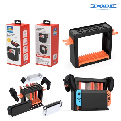 닌텐도 스위치2 다기능 멀티스탠드 27P 오렌지 블랙 DOBE / 소프트 수납 거치대 / 스위치2 OLED 스위치 공용