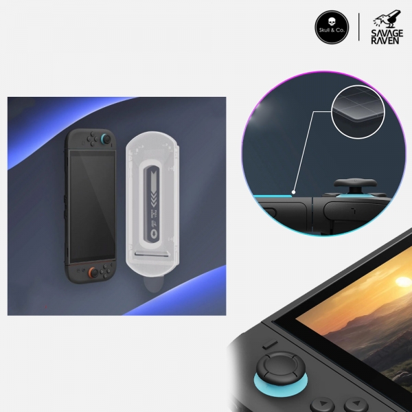 닌텐도 스위치2 스컬앤코 강화유리 액정 보호 필름 이지인스톨 키트 9H 2P