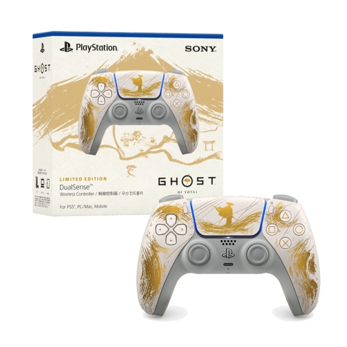 PS5 소니 듀얼센스 무선 컨트롤러 고스트 오브 요테이 골드 리미티드 에디션