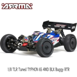 ARRMA 1:8 TLR Tuned TYPHON 6S 4WD BLX Buggy RTR, Red/Blue  ARA8406