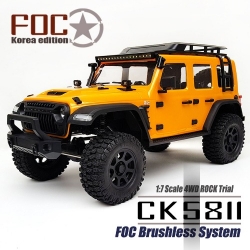 루비콘 1/7 스케일 CK5811 브러시리스 락 트라이얼 (Amber) ~3S RTR Rc