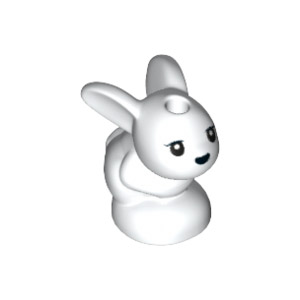 [레고부품] 흰색 아기 토끼 버니 6099712 18852pb01