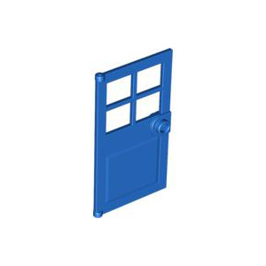 [레고부품] 파란색 문 1 x 4 x 6 - 4 창과 스터드 핸들 4626703 60623
