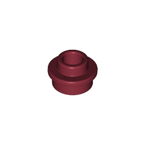 [레고부품] 진한 빨간색 둥근 플레이트 1 x 1 - 스터드 열림 6073031 85861