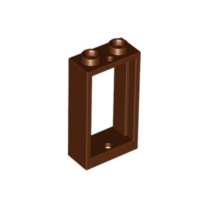[레고부품] 적갈색 창문 1 x 2 x 3 평평한 프런트 6058084 60593