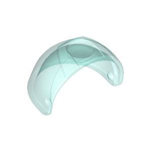 [레고부품] 투명 연한 파란색 미니피규어용, 바이져(visor) 큰 - 부등변 사각형 윗쪽에 6021936 89159