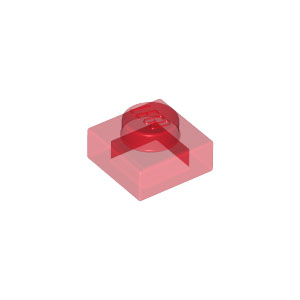 [레고부품] 투명 빨간색 플레이트 1 x 1 3000841 30008 3024