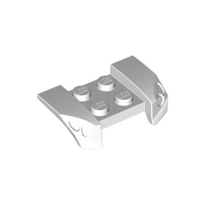 [레고부품] 흰색 차량, 흙받이(mudguard) 2 x 4 헤드라이트 4297330 44674