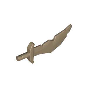 [레고부품] 진한 모래색 미니피규어용, 무기 스워드, 언월도(Scimitar) 패임 있음 6096644 60752