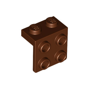 [레고부품] 적갈색 브라켓 1 x 2 - 2 x 2 44728