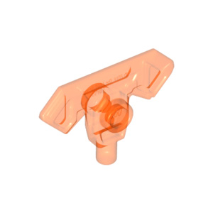 [레고부품] 투명 형광 오렌지색 미니피규어용, 무기 도끼 머리 - 바(bar) 6128870 22407
