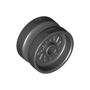 [레고부품] 검정색 휠 18mm d. x 12mm 축 구멍 있음과 스터드 6104403 18976