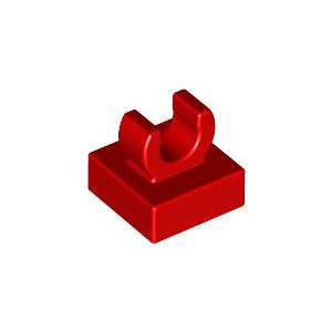[레고부품] 빨간색 타일, 변형 1 x 1 클립 있음 6072998 15712