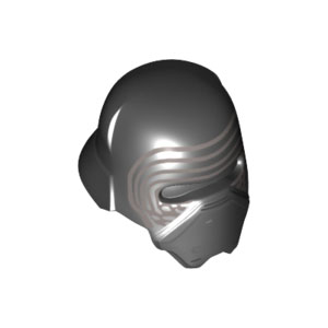 [레고부품] 검정색 미니피규어용, 머리기어 헬멧 스타워즈 카일로 렌(Kylo Ren) 패턴 6124603 20950pb01