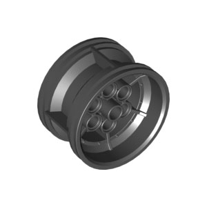 [레고부품] 검정색 휠 43.2mm d. x 26mm 테크닉 레이싱 작은, 6 핀 구멍들 4644088 56908