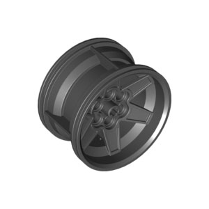 [레고부품] 검정색 휠 56mm d. x 34mm 테크닉 레이싱 미디움, 6 핀 구멍들 6061050 15038