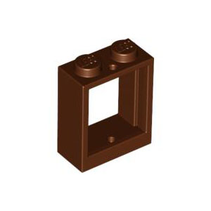 [레고부품] 적갈색 창문 1 x 2 x 2 평평한 프런트 4595814 60592