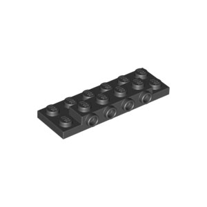 [레고부품] 검정색 플레이트 변형 2 x 6 x 2/3 - 4 스터드 옆 쪽에 4653049 87609